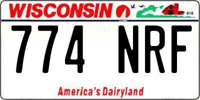 WI license plate 774NRF