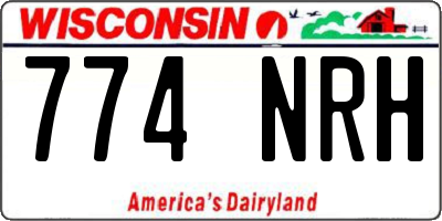 WI license plate 774NRH