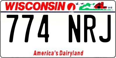 WI license plate 774NRJ