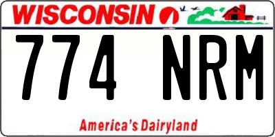 WI license plate 774NRM