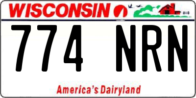 WI license plate 774NRN
