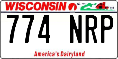 WI license plate 774NRP