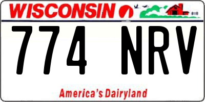 WI license plate 774NRV