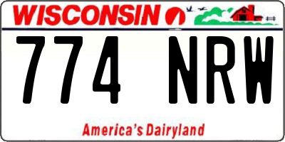 WI license plate 774NRW