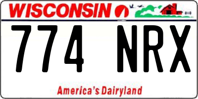 WI license plate 774NRX