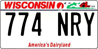 WI license plate 774NRY