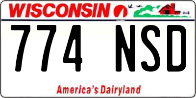 WI license plate 774NSD