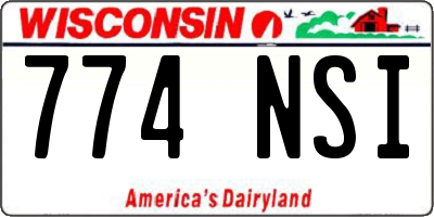 WI license plate 774NSI