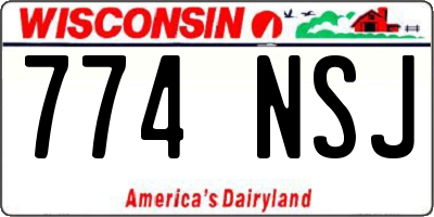 WI license plate 774NSJ