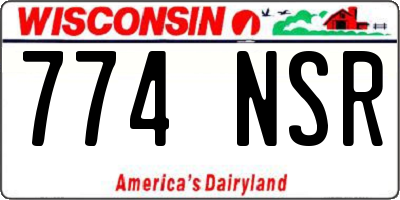 WI license plate 774NSR