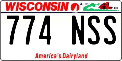 WI license plate 774NSS