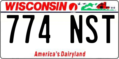 WI license plate 774NST