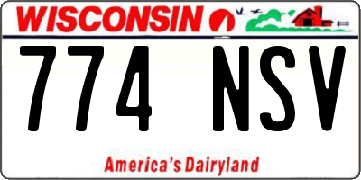 WI license plate 774NSV