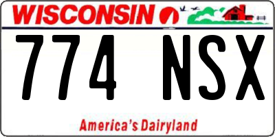 WI license plate 774NSX