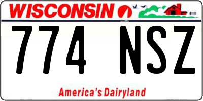 WI license plate 774NSZ