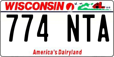 WI license plate 774NTA