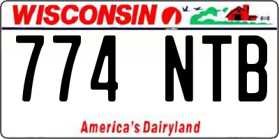 WI license plate 774NTB