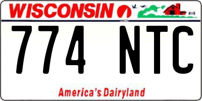 WI license plate 774NTC