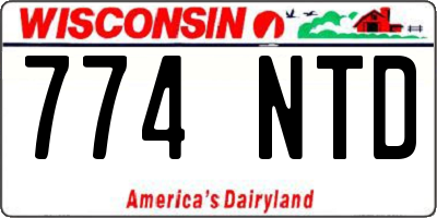 WI license plate 774NTD