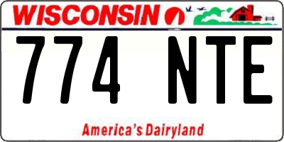 WI license plate 774NTE