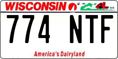 WI license plate 774NTF