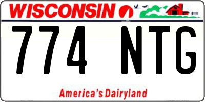 WI license plate 774NTG