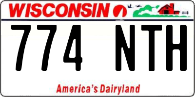 WI license plate 774NTH