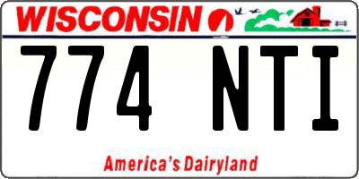 WI license plate 774NTI