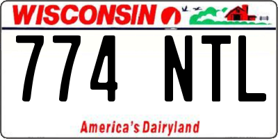 WI license plate 774NTL