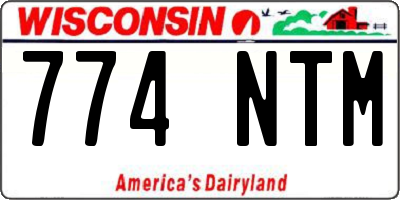 WI license plate 774NTM