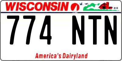 WI license plate 774NTN