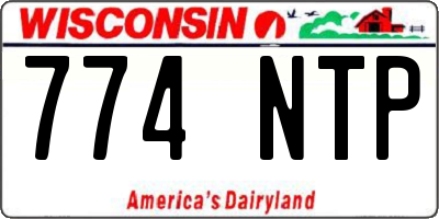 WI license plate 774NTP