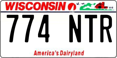 WI license plate 774NTR