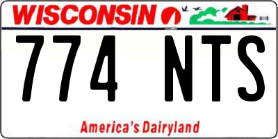 WI license plate 774NTS