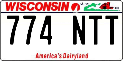 WI license plate 774NTT