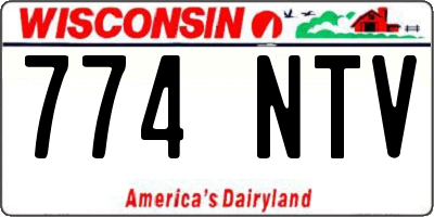 WI license plate 774NTV