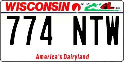 WI license plate 774NTW
