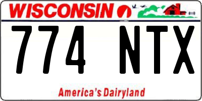 WI license plate 774NTX