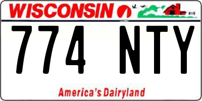 WI license plate 774NTY