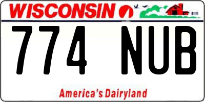 WI license plate 774NUB