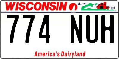 WI license plate 774NUH