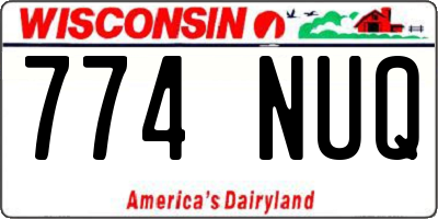 WI license plate 774NUQ