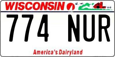 WI license plate 774NUR