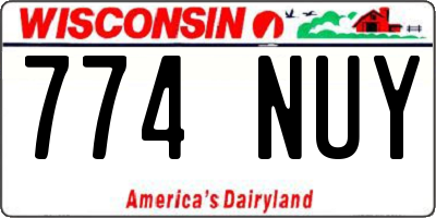 WI license plate 774NUY