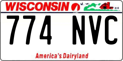 WI license plate 774NVC