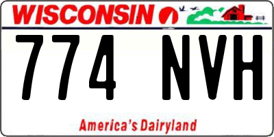 WI license plate 774NVH