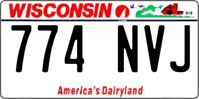 WI license plate 774NVJ