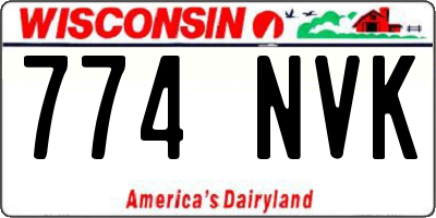 WI license plate 774NVK