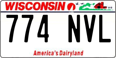 WI license plate 774NVL