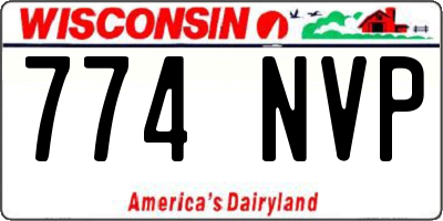 WI license plate 774NVP